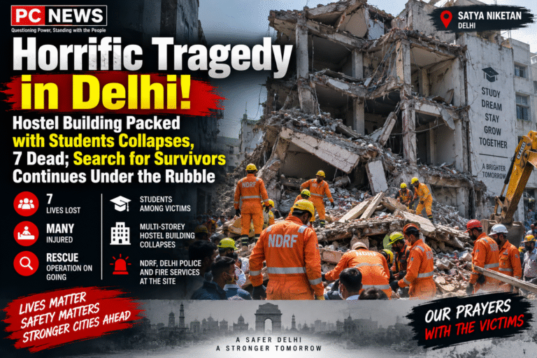 दिल्ली में खौफनाक हादसा! छात्रों से भरी हॉस्टल की इमारत भरभराकर गिरी, 7 लोगों की मौत; मलबे में जिंदगी की तलाश जारी
