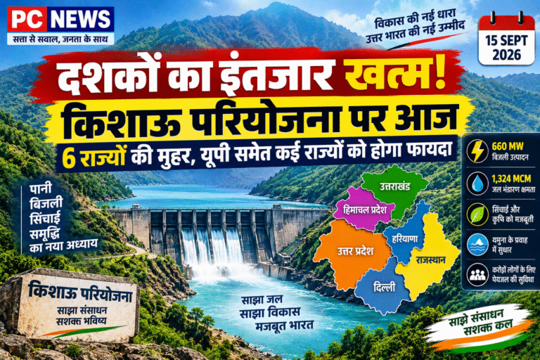 दशकों का इंतजार खत्म! किशाऊ परियोजना पर आज 6 राज्यों की मुहर, यूपी समेत कई राज्यों को होगा फायदा”